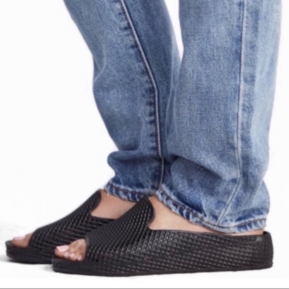 Jeffrey Campbell Black Woven Sandals